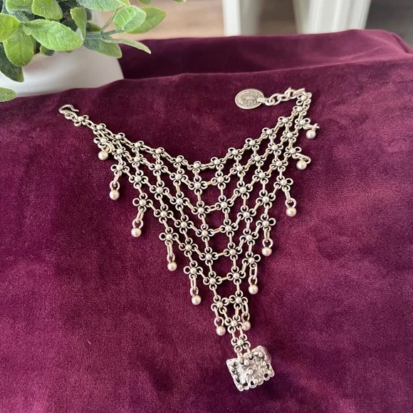 Boho Silver Finger Ring Bracelet Hand Chain NEW - Picture 2 of 9